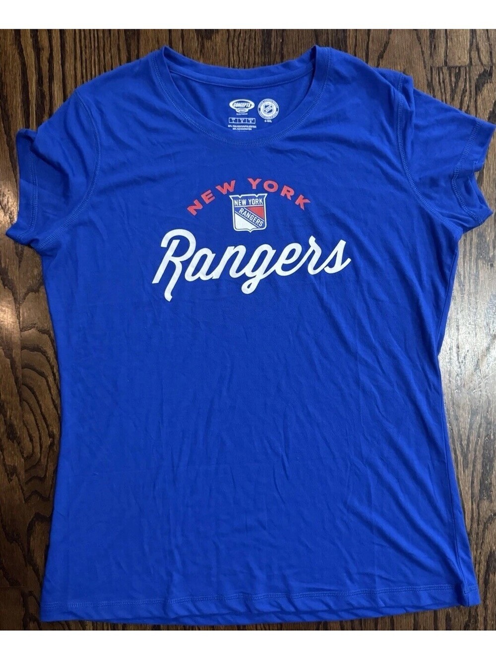 New York Rangers Women’s T-Shirt Large Blue Concepts Sport NHL Sleepwear Tee